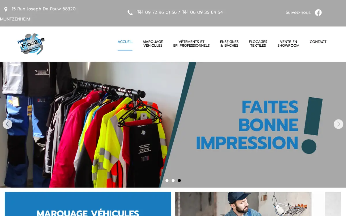 Planète Flocage's website