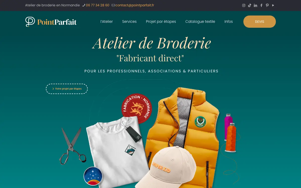 Le site de PointParfait broderie