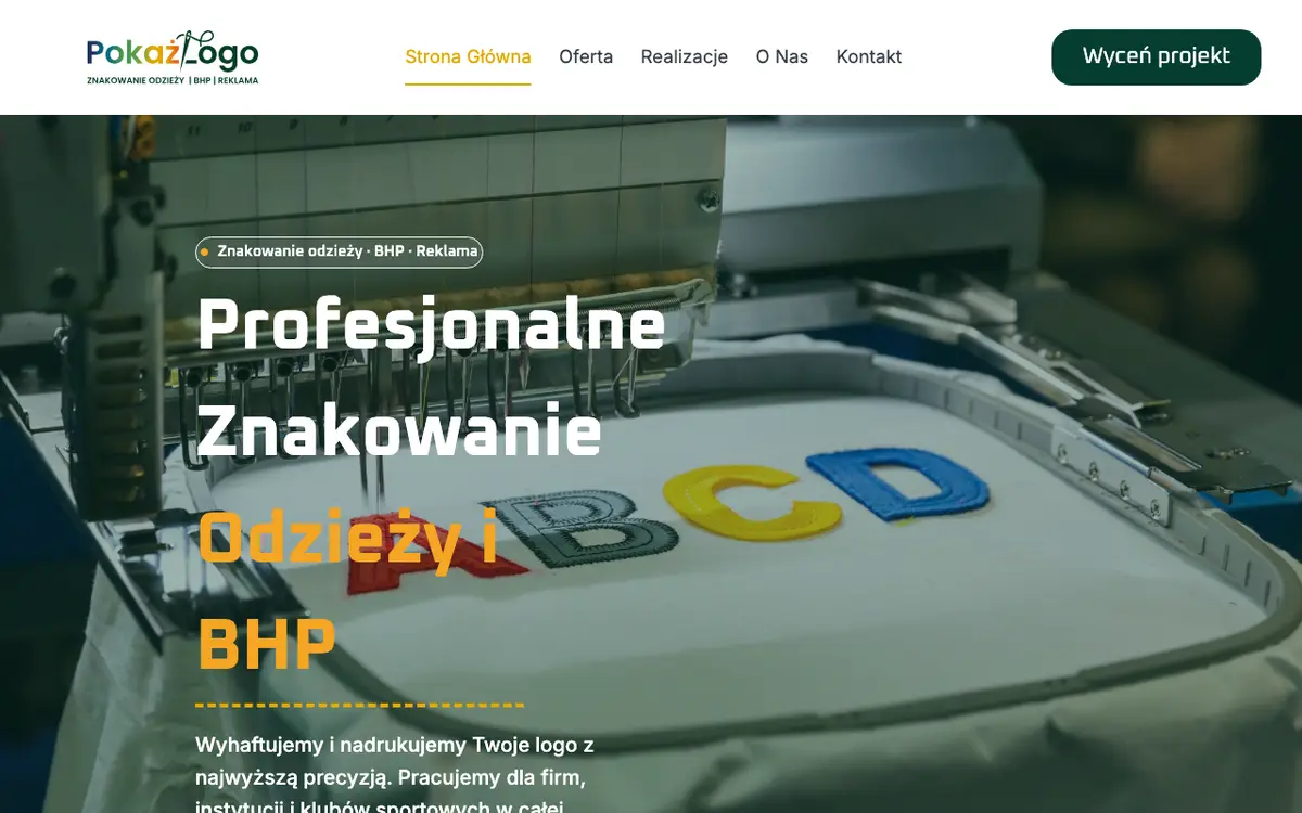 Le site de Pokaż logo - Znakowanie odzieży | BHP | Reklama