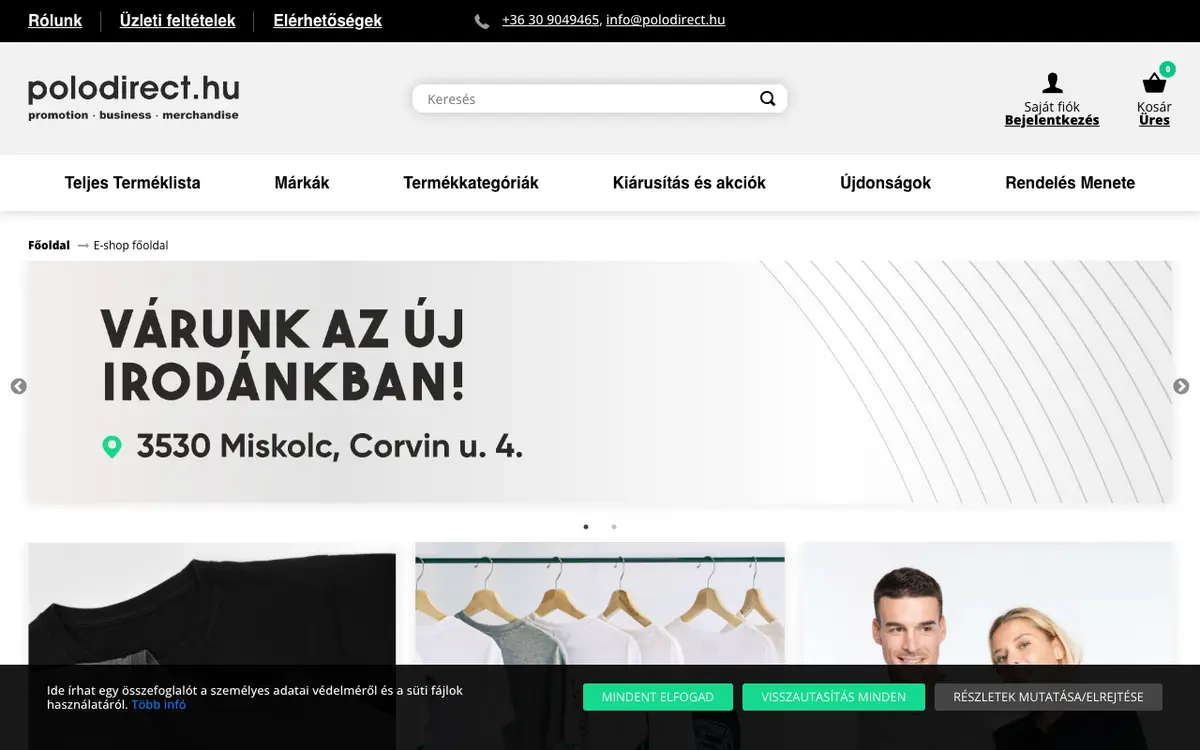 Polo Direct Kft.'s website