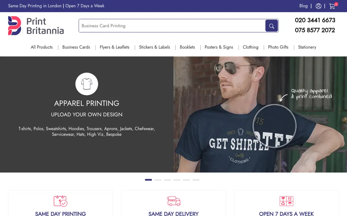 Le site de PRINT BRITANNIA