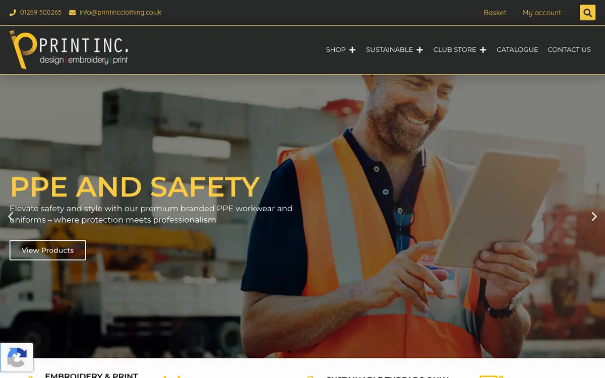 Print Inc Embroidery & Print's website