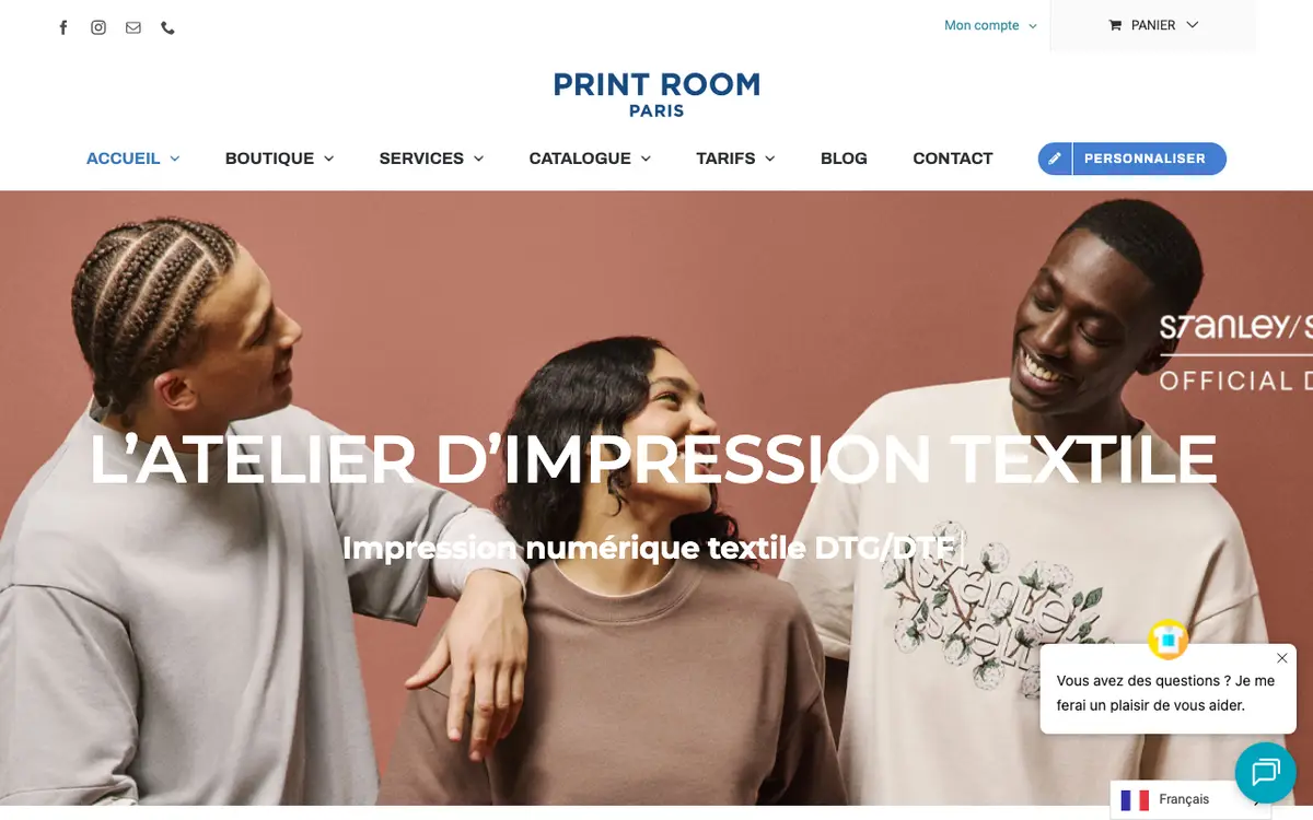 Le site de Print Room
