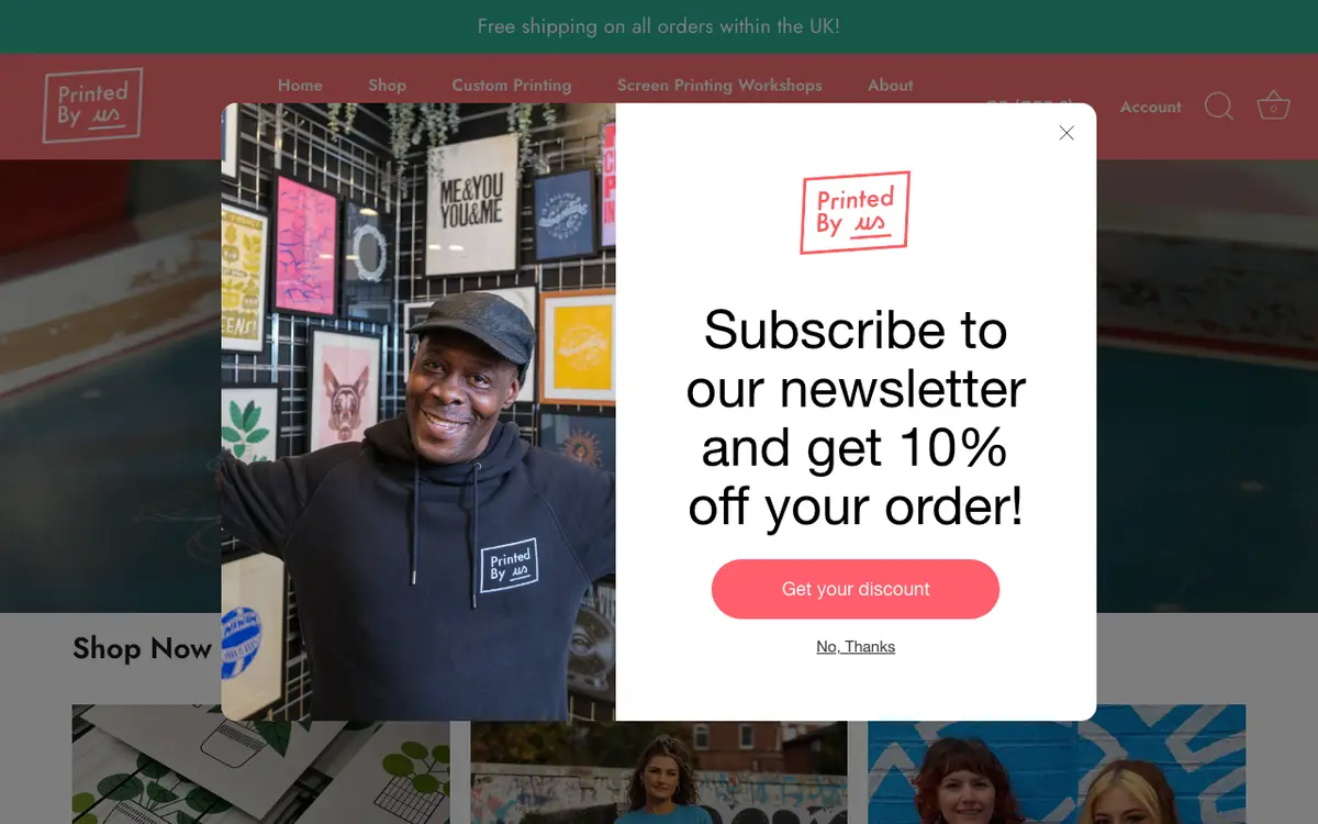 Le site de Printed by Us