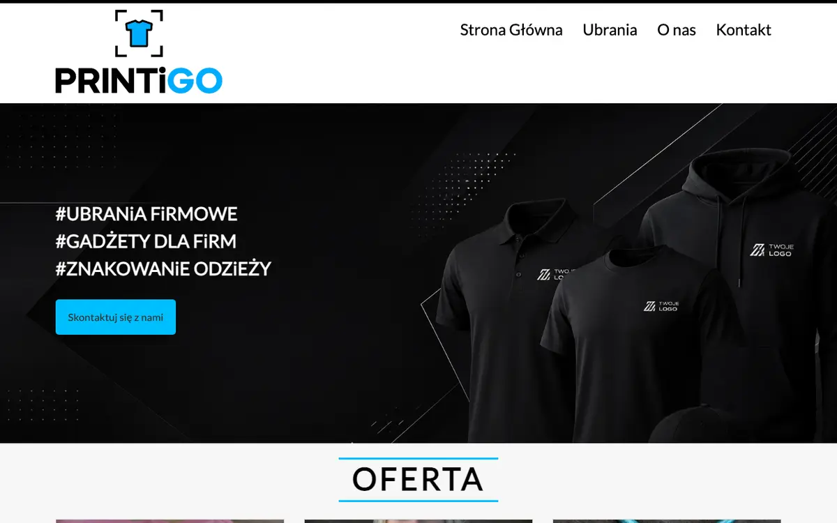 Le site de PRINTiGO Andrychów - Znakowanie odzieży