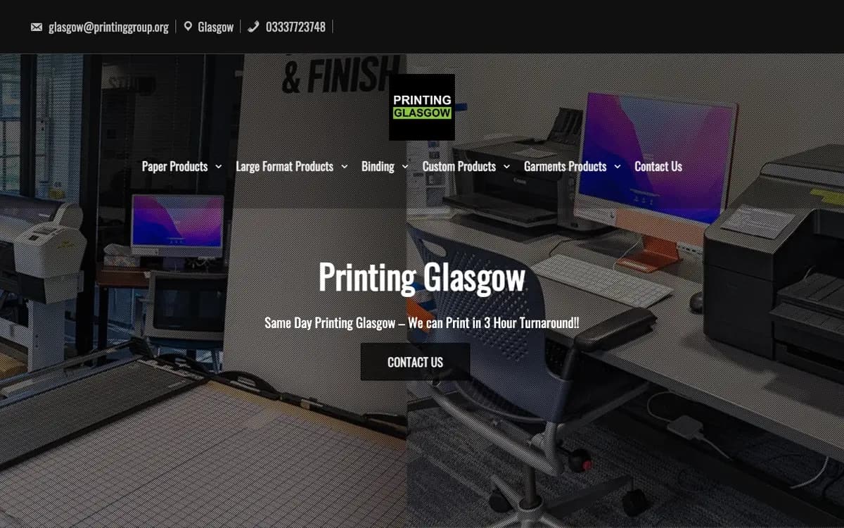 Printing Glasgow's website