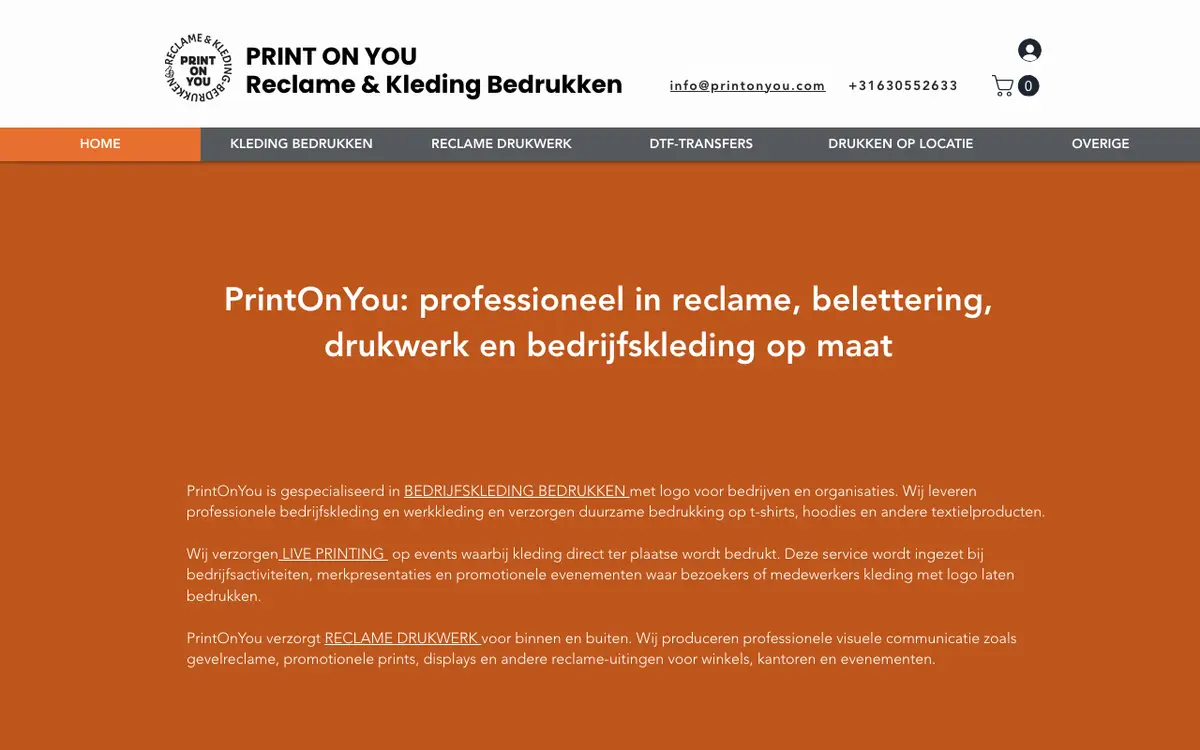 PrintOnYou's website