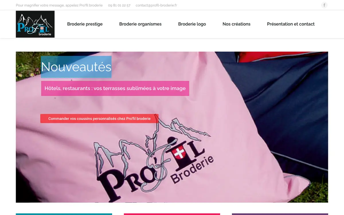 Pro'fil Broderie's website