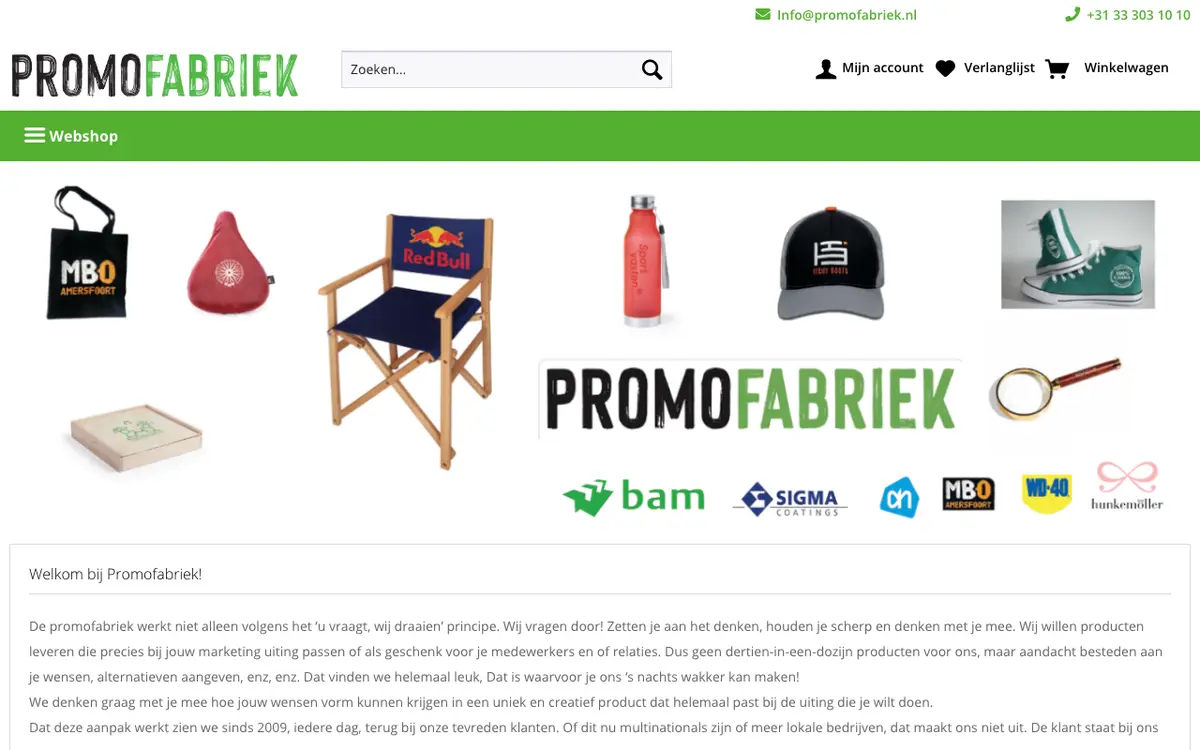 Le site de Promofabriek BV