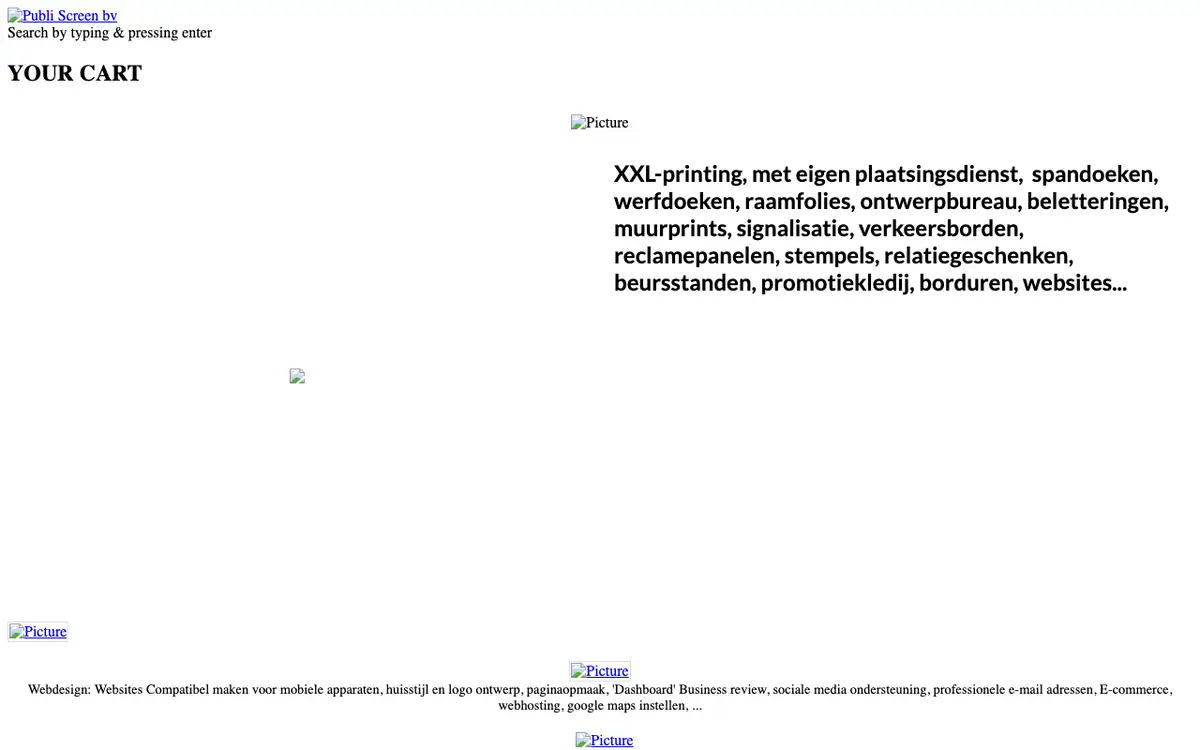 Publi Screen bv's website
