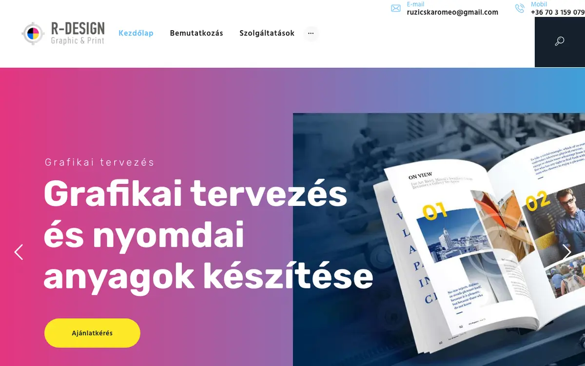 R-Design Graphic & Print's website