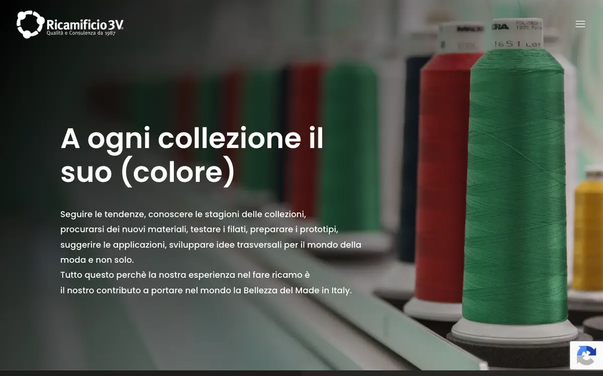 Il sito di Ricamificio 3v Srl
