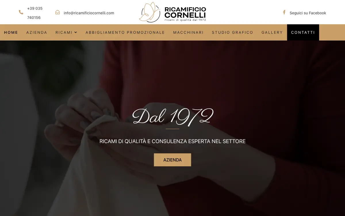 Ricamificio Cornelli's website