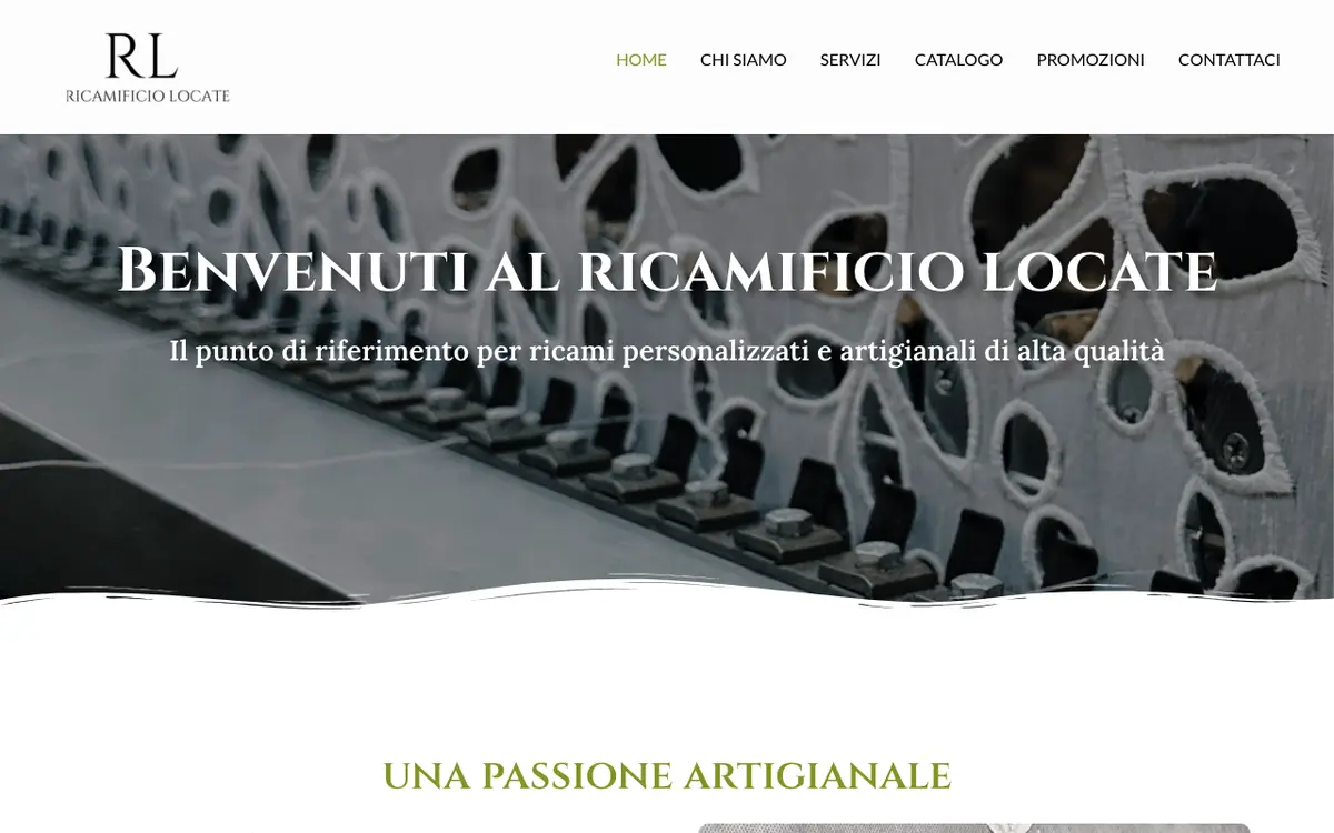 Ricamificio Locate's website