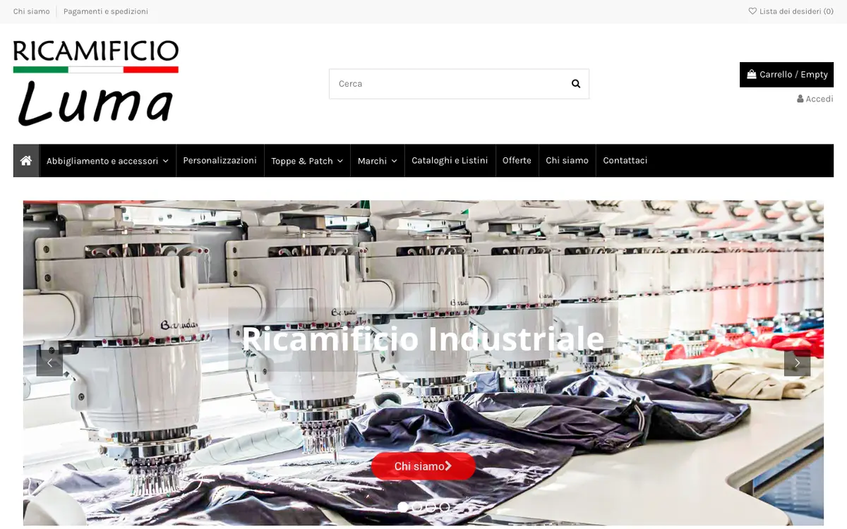 Il sito di Ricamificio Luma