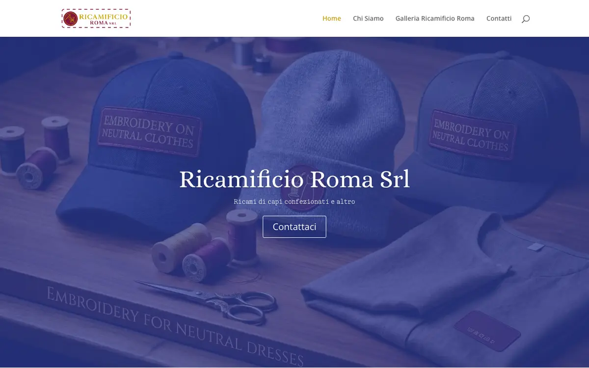 Il sito di Ricamificio Roma Srl