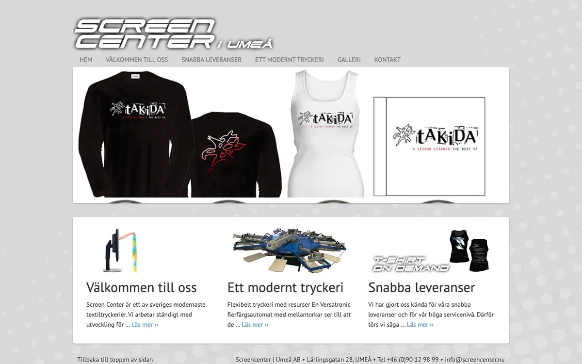 Screencenter i Umeå AB's website
