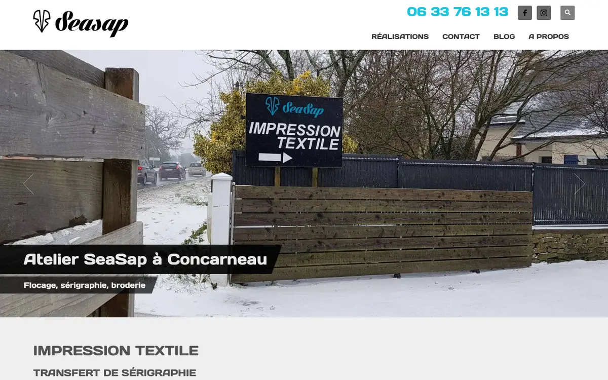 Seasap Impression Textile's website