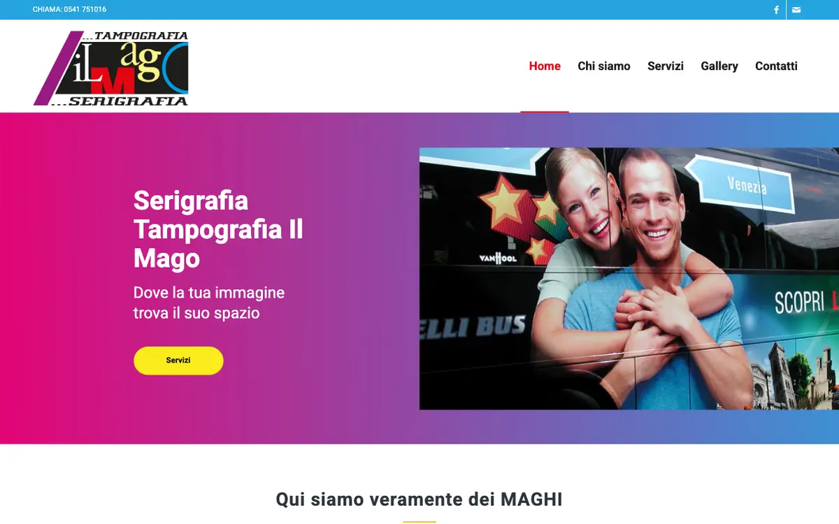 La web de Serigrafia Il Mago