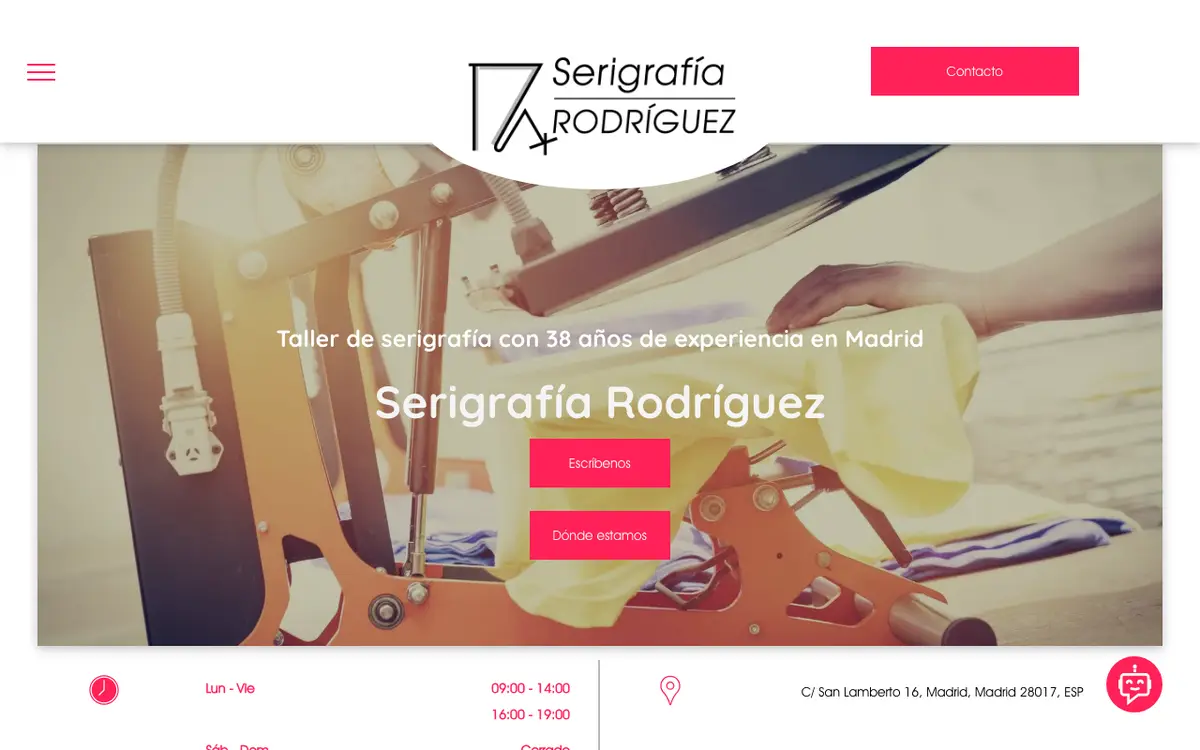 Le site de Serigrafía J. Rodríguez