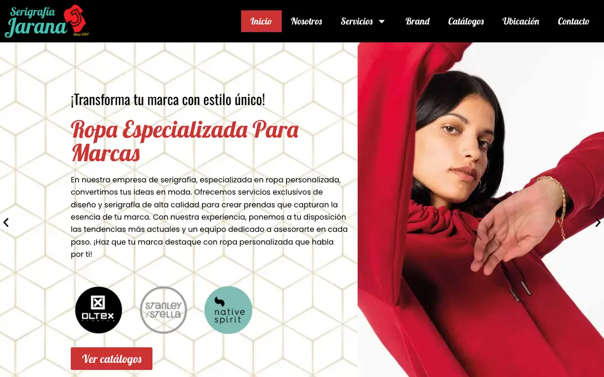 Le site de Serigrafia Jarana