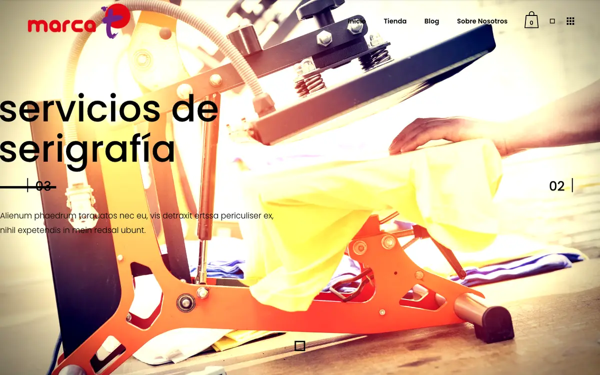 Le site de Serigrafía Marca T