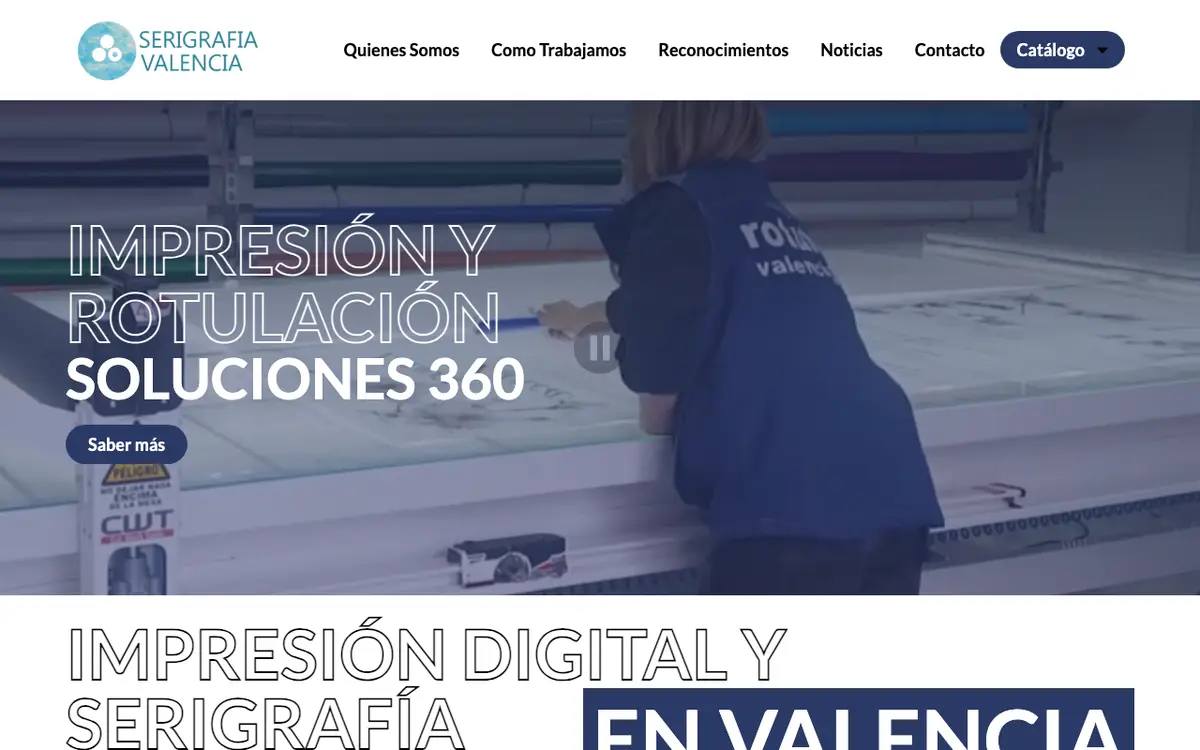 Le site de Serigrafía Valencia HQ