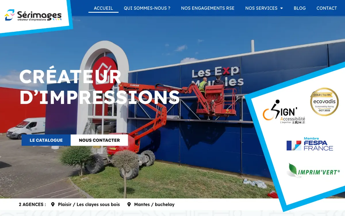 Sérimages's website