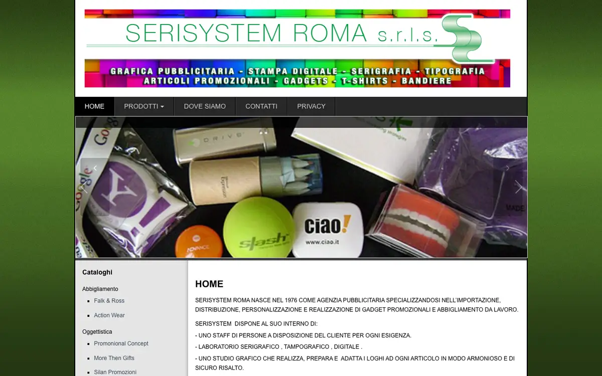 Le site de Serisystem Roma