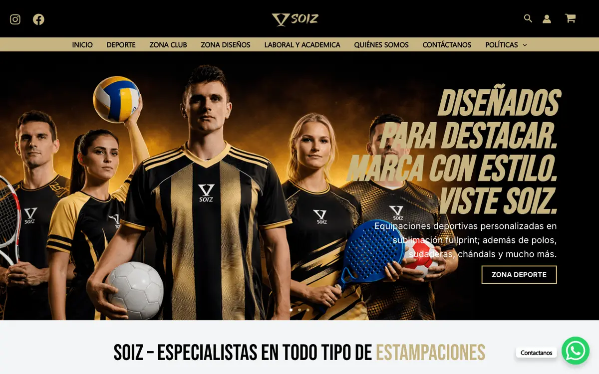 Le site de Soiz Estampaciones
