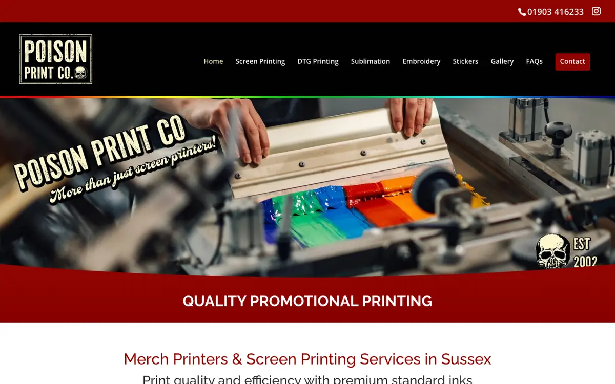 Le site de South Coast Screen Printers