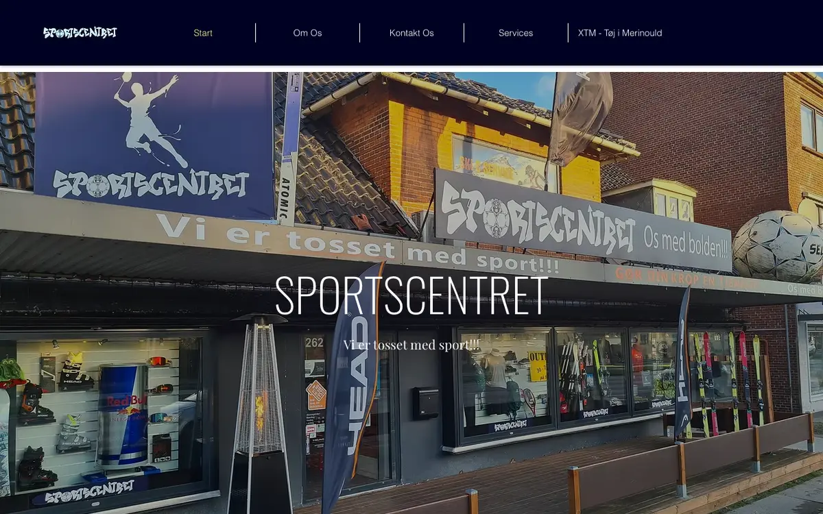 Sportscentret's website