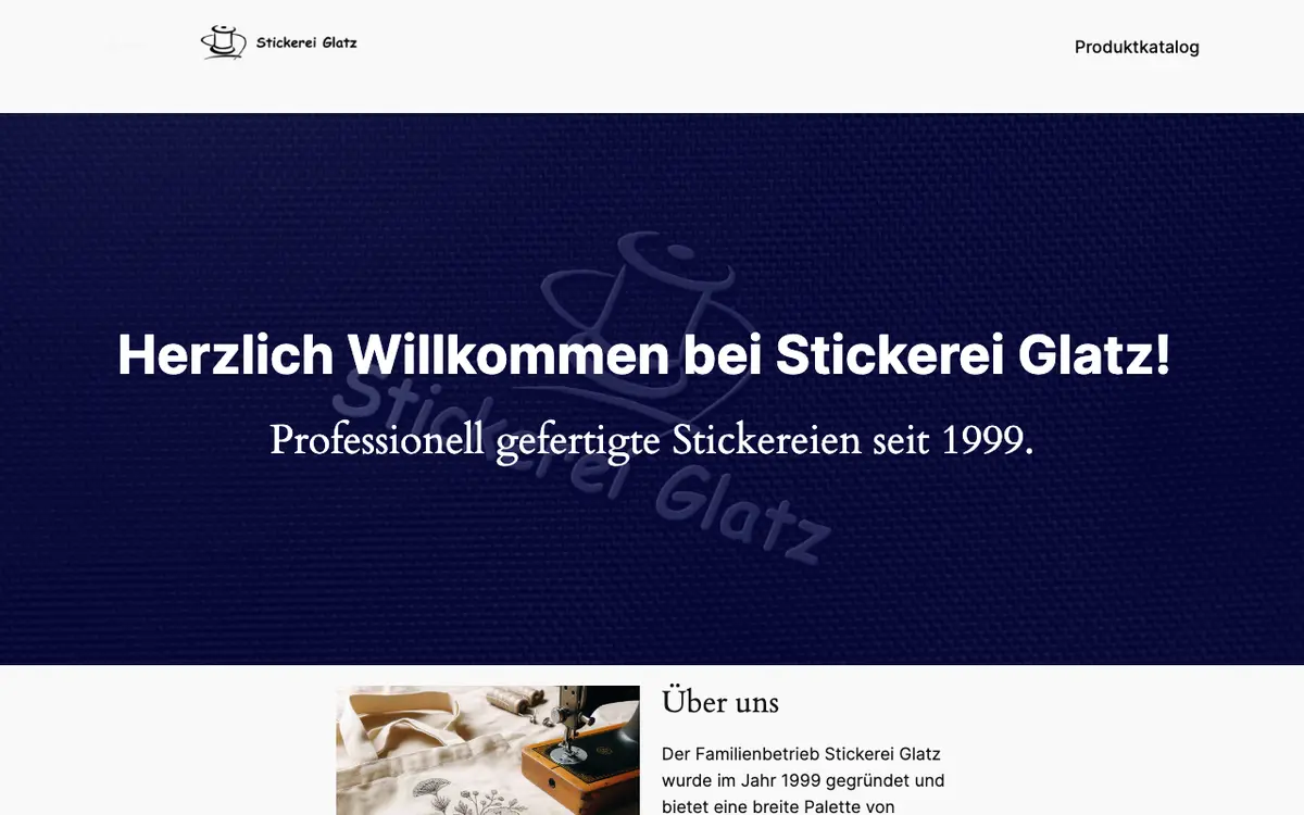 Stickerei Glatz's website