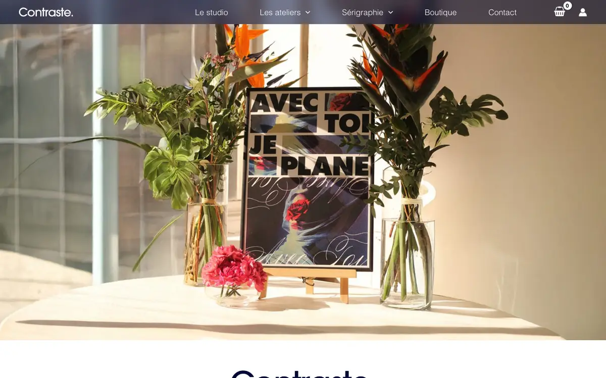Le site de Studio contraste sérigraphie