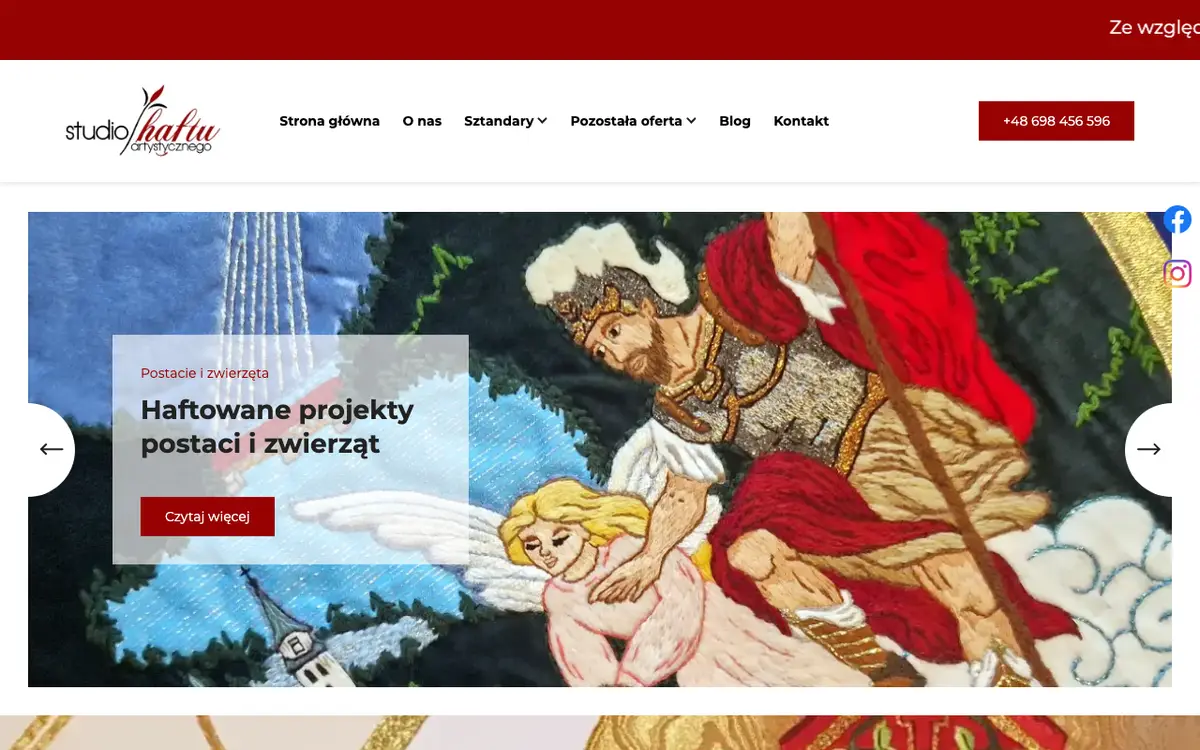 Strona Studio Haftu Artystycznego