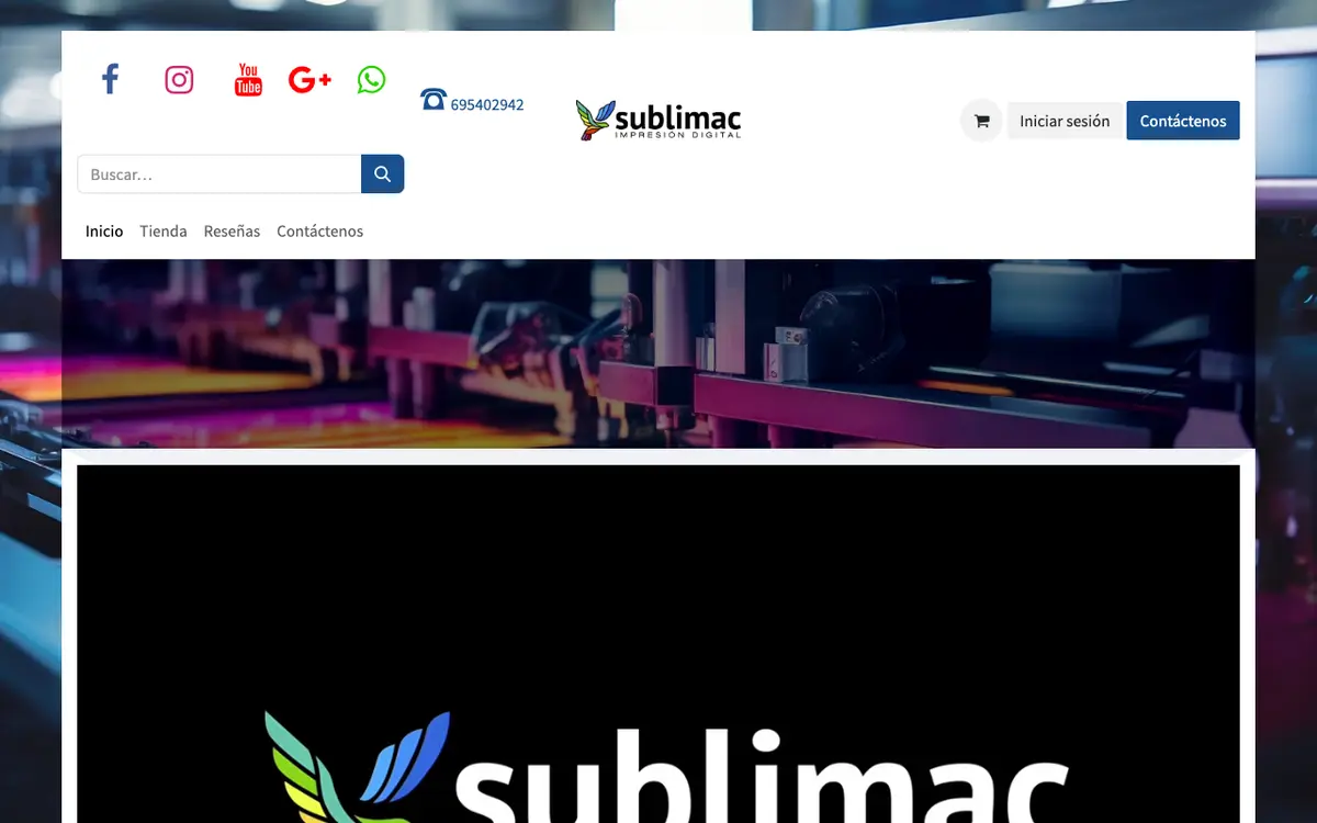 Le site de Sublimac, Rótulos comerciales e Impresión Digital.