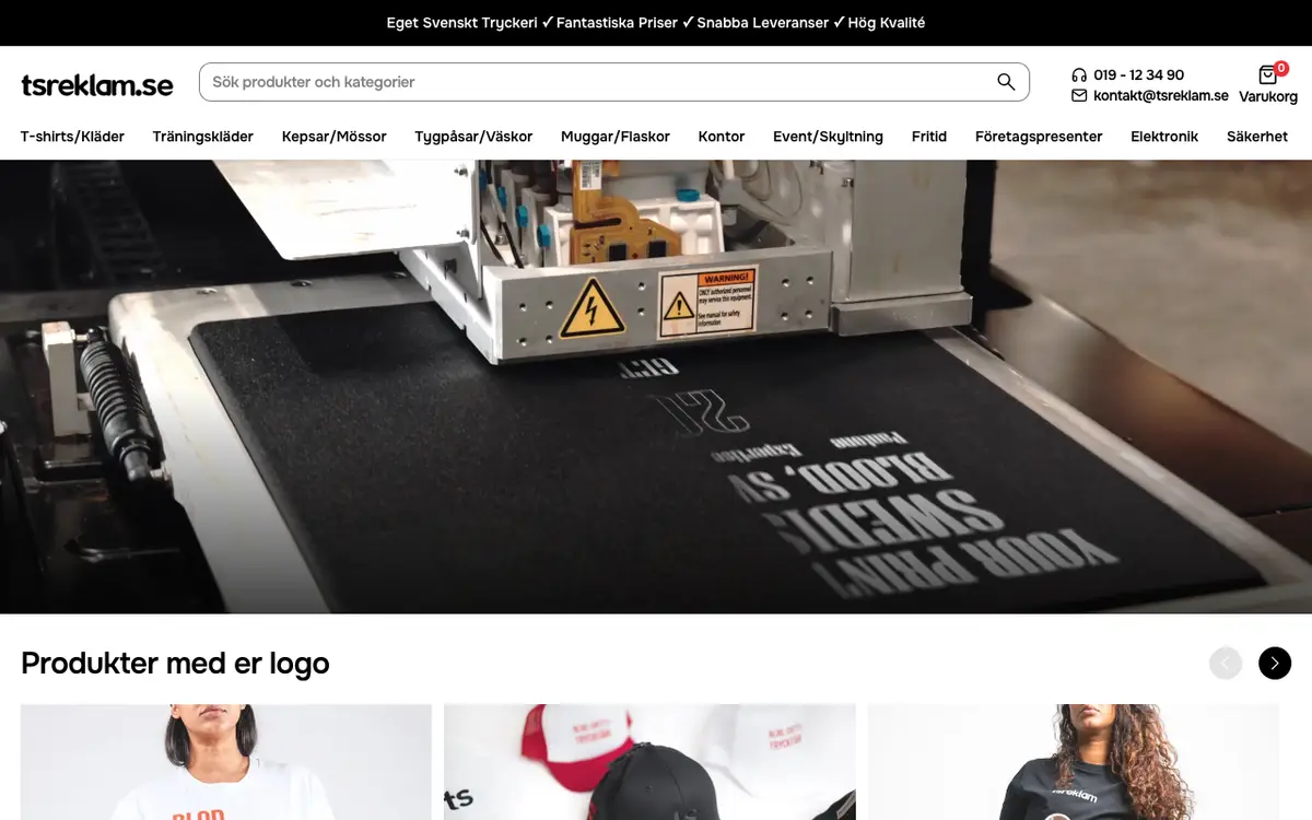T & S Advertising's website
