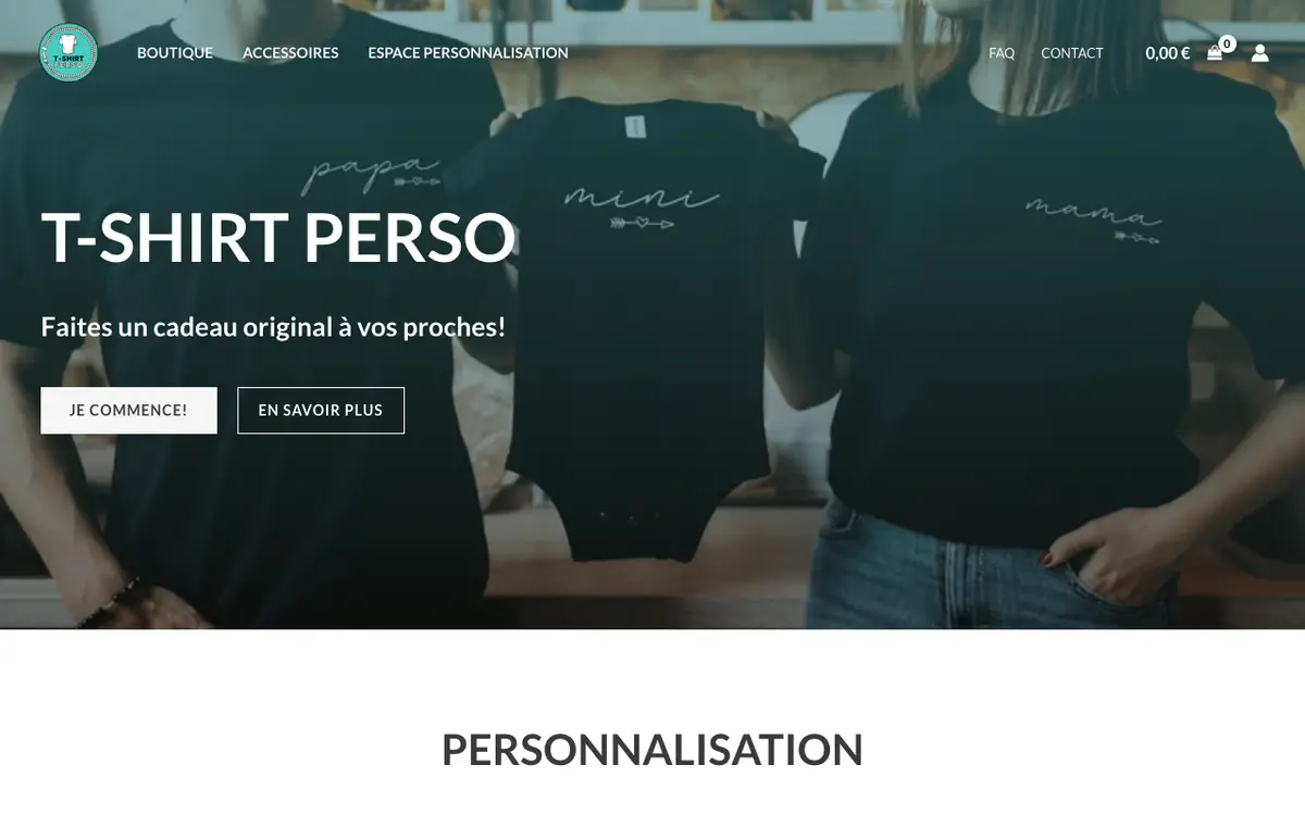 Le site de T-SHIRT PERSO