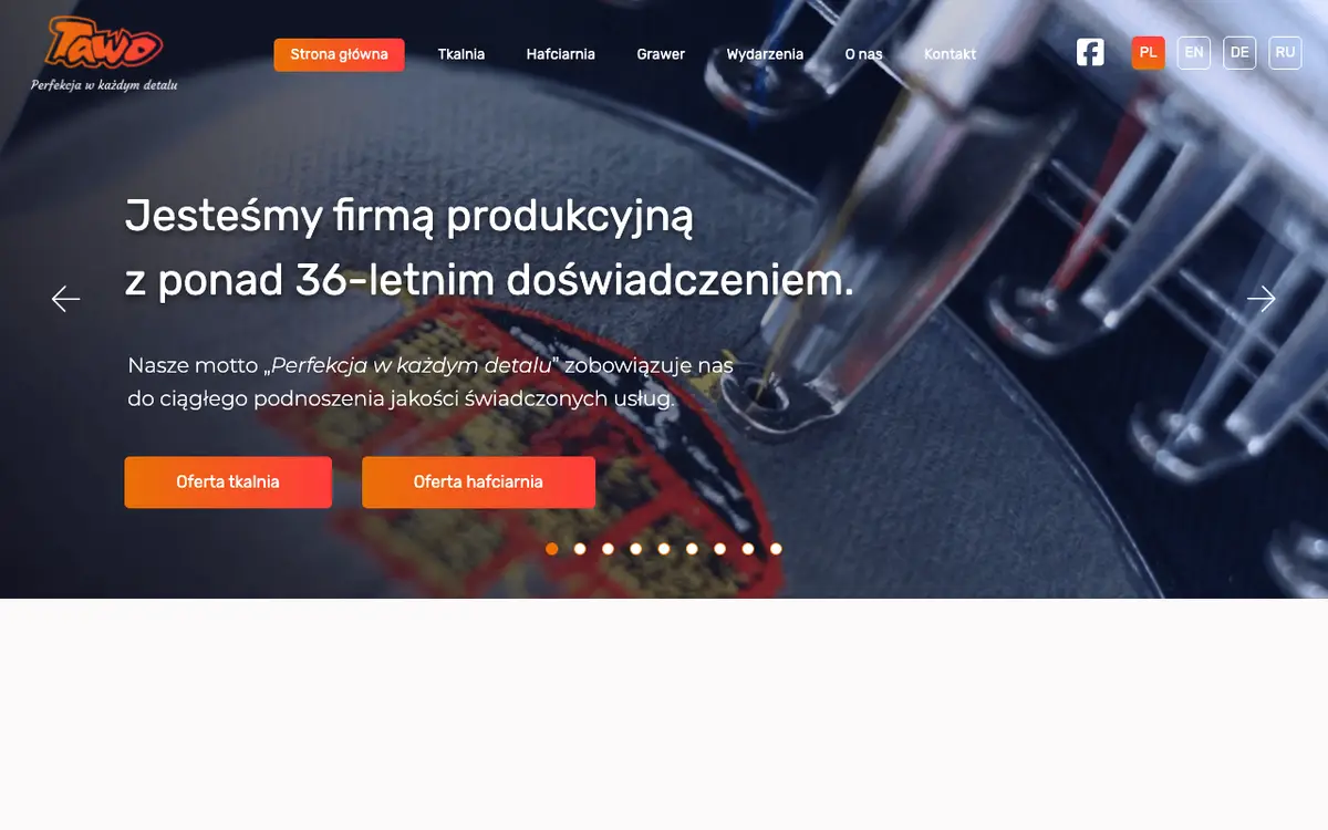Le site de TAWO sp. z o. o. Sp. komandytowa