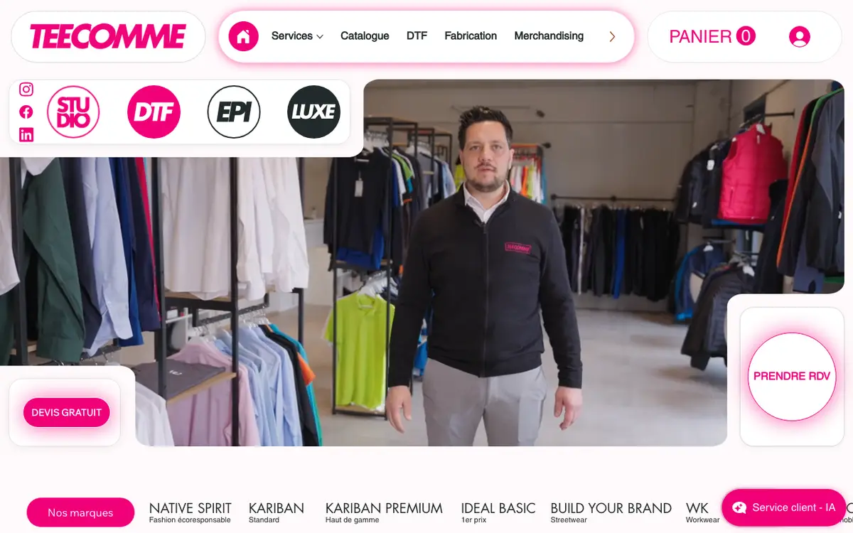 Tee-comme - Impression textile Liège's website