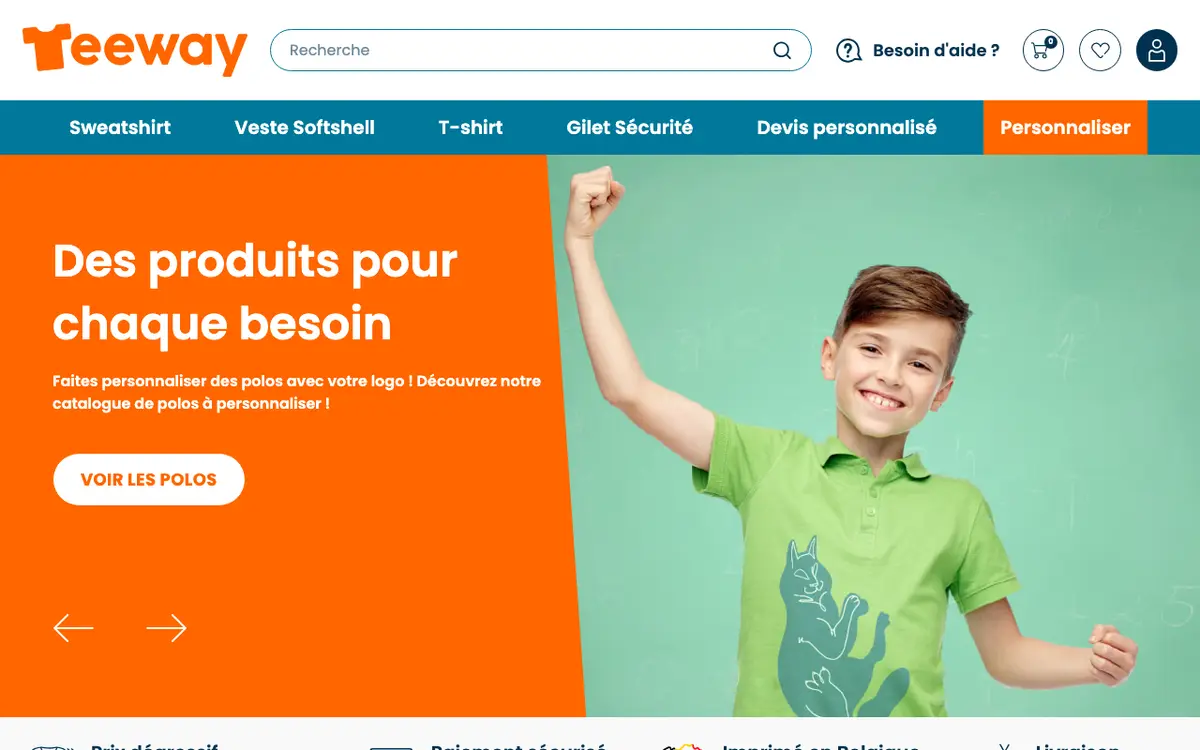 Teeway - Impression, broderie et transfert sur textile's website