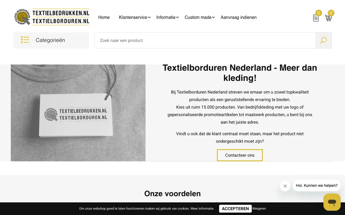 Le site de Textile Embroidery Netherlands BV