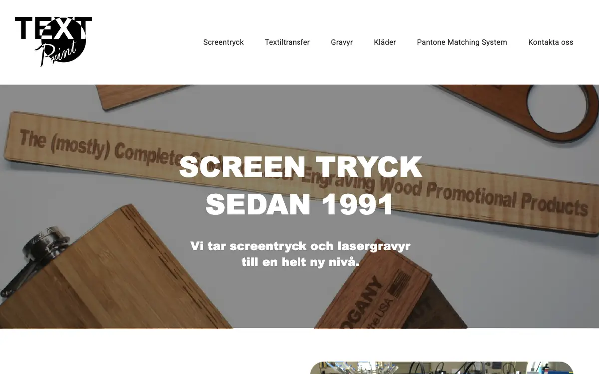 Le site de Textprint AB