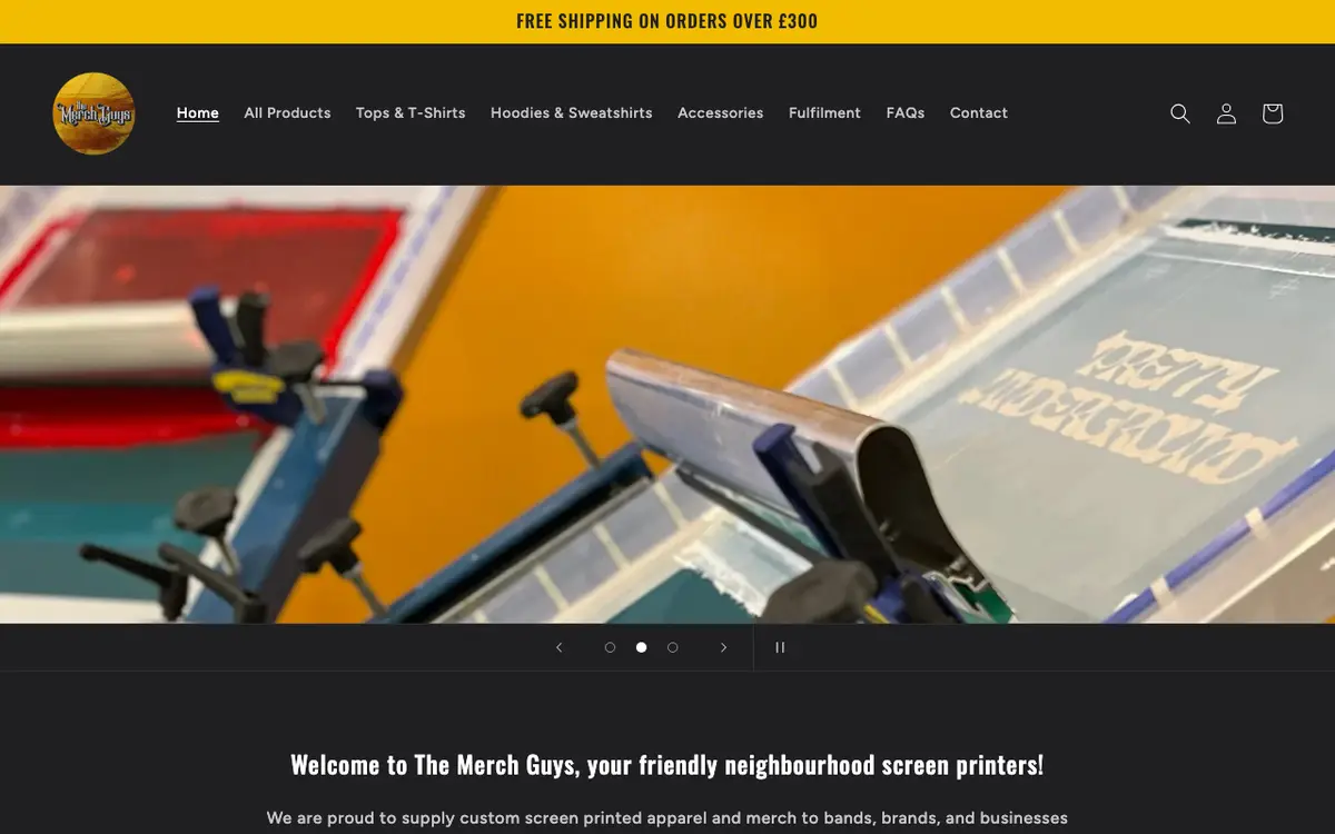 The Merch Guys's website