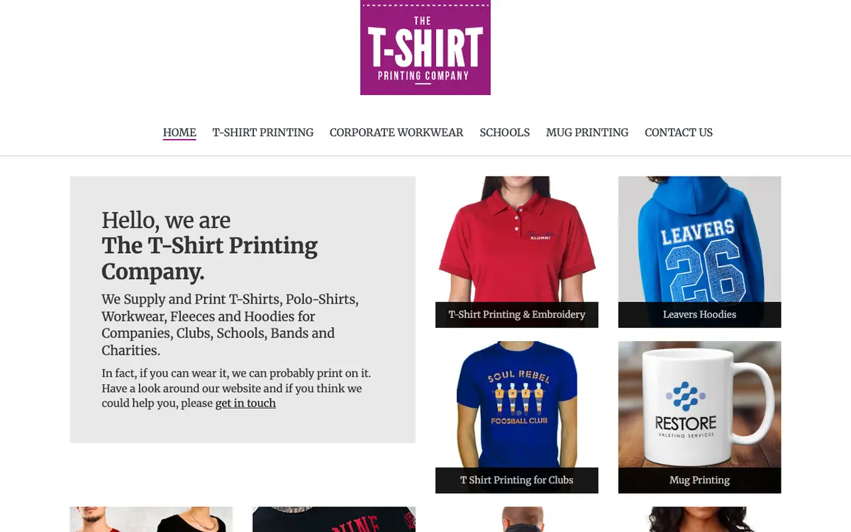 Le site de The T-Shirt Printing Company