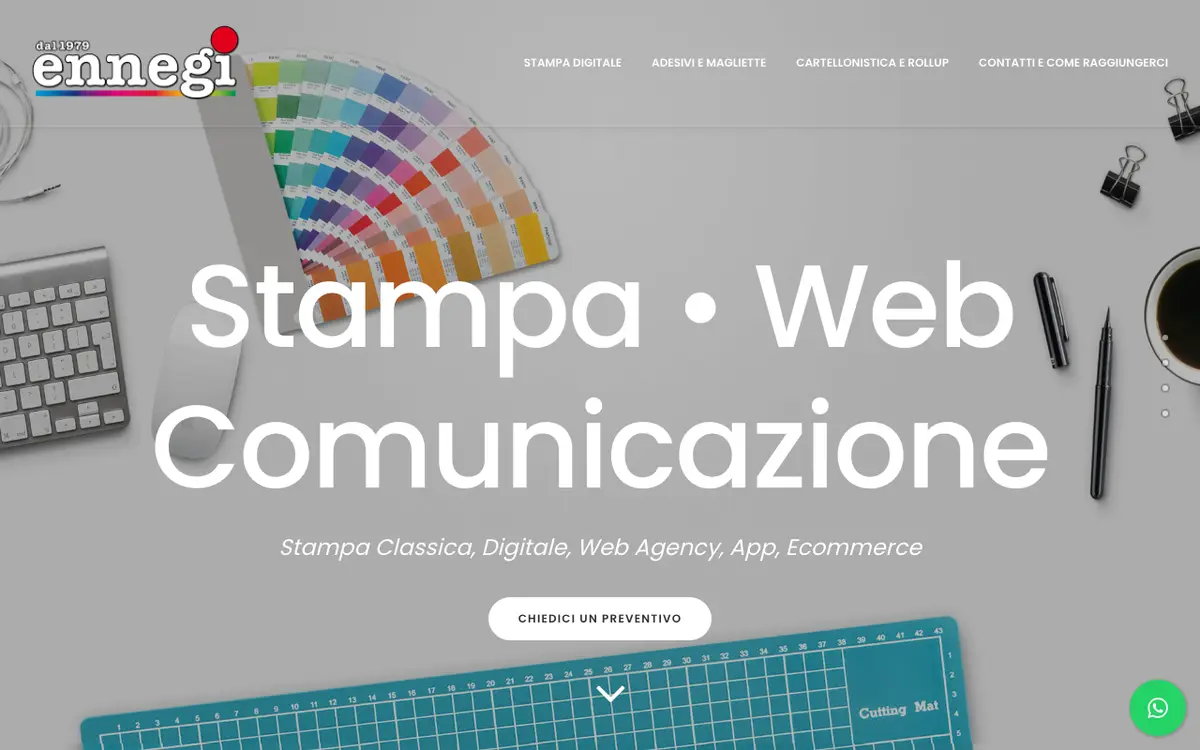 Le site de Tipografia e Stampa Digitale Ennegi