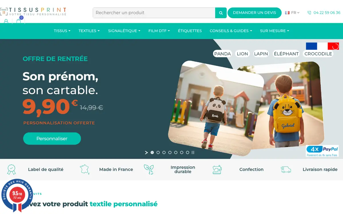 Le site de Tissus Print