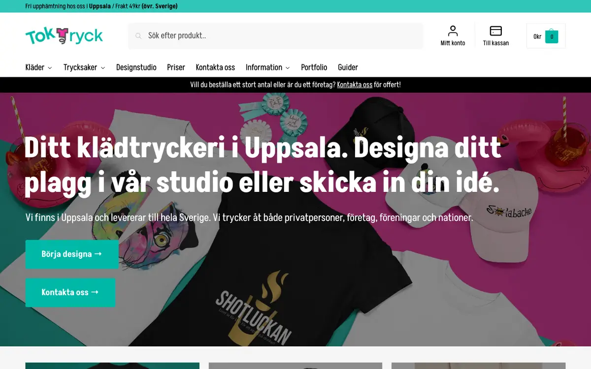 TokTryck Textiltryck (Pick-up point)'s website