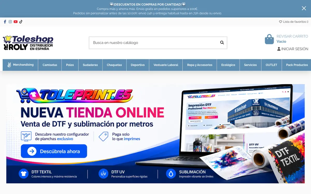 Webbplatsen för Toleshop