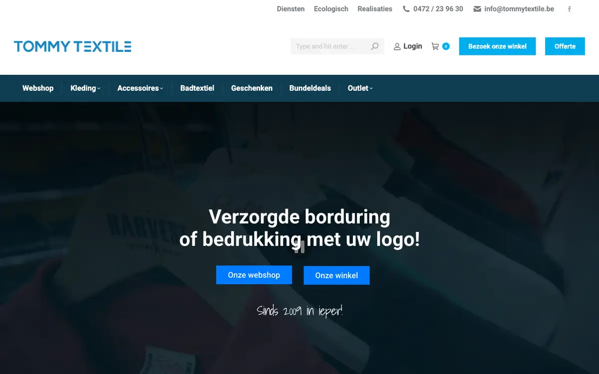 De website van Tommy Textile